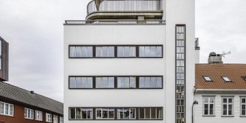 Funkis: Mye av den originale fasaden har blitt bevart. FOTO: Rasmus Hjortshøj / Eilert Smith Hotel